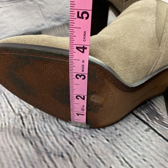 MICHEAL KORS Tan Suede High Heel Slip On Ankle Boots - Picture 10 of 17